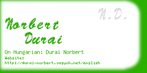 norbert durai business card